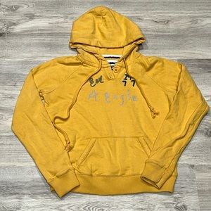 Women's American Eagle Yellow Hooded Sweatshirt
